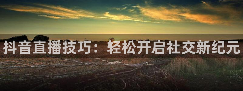 833篮球直播在线直播观看免费：抖音直播技巧：轻松开启社交新纪元